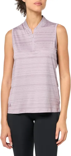 adidas Women's Ultimate365 Stripe Sleeveless Polo Shirt