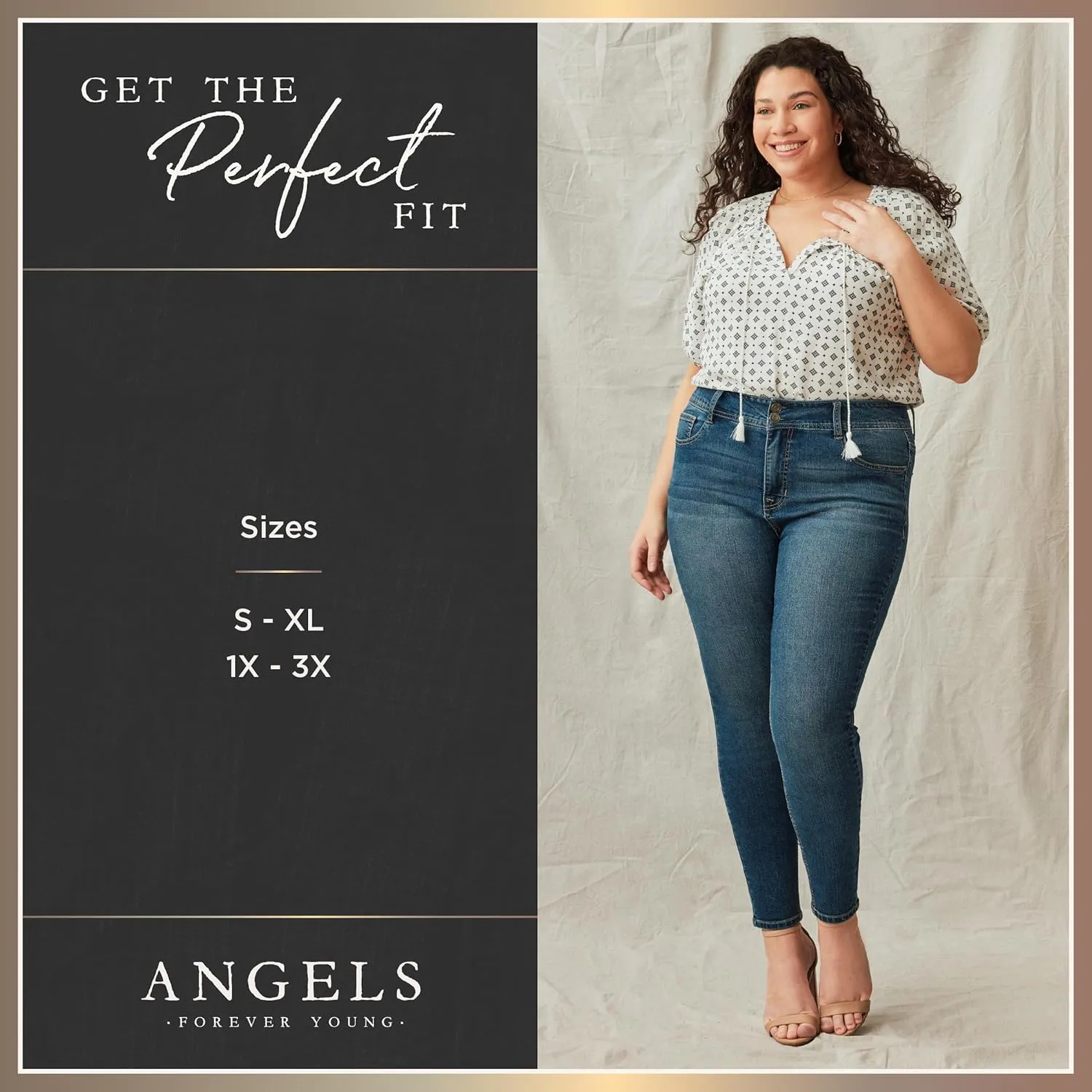 Angels Forever Young Women's Aileen Flutter Sleeve Blouse Top