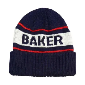 BAKER STRIPE NAVY BEANIE