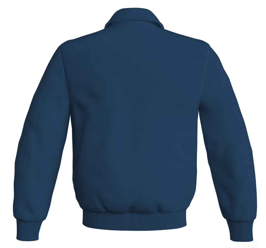 Baseball Letterman Classic Varsity Jacket Sports Wear Navy Blue Satin