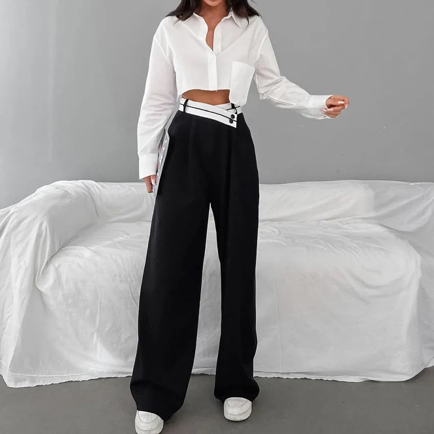 Casual drape mopping pants