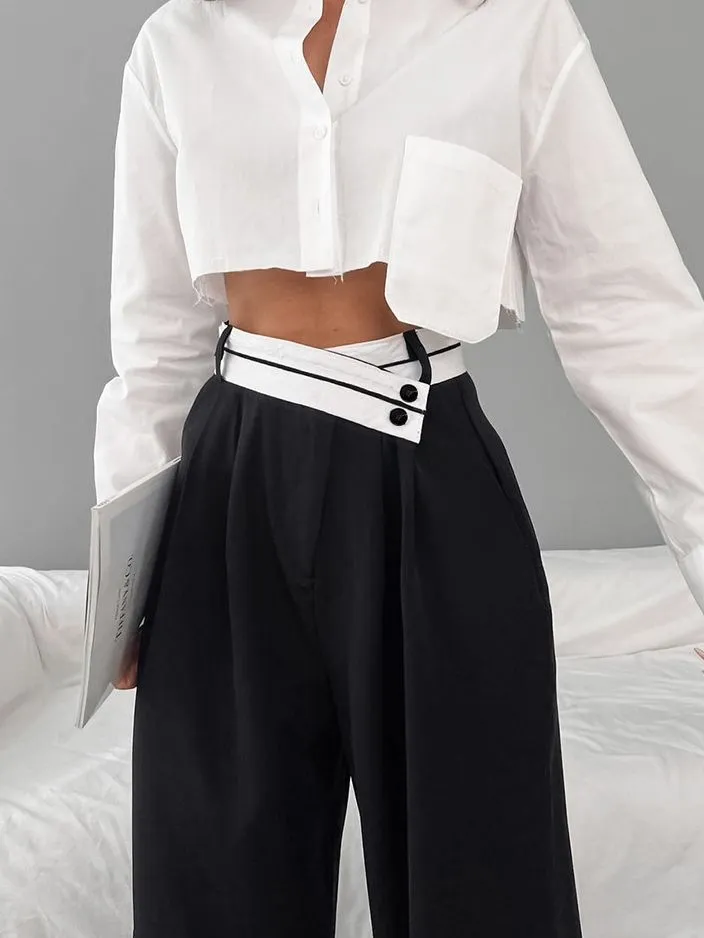 Casual drape mopping pants