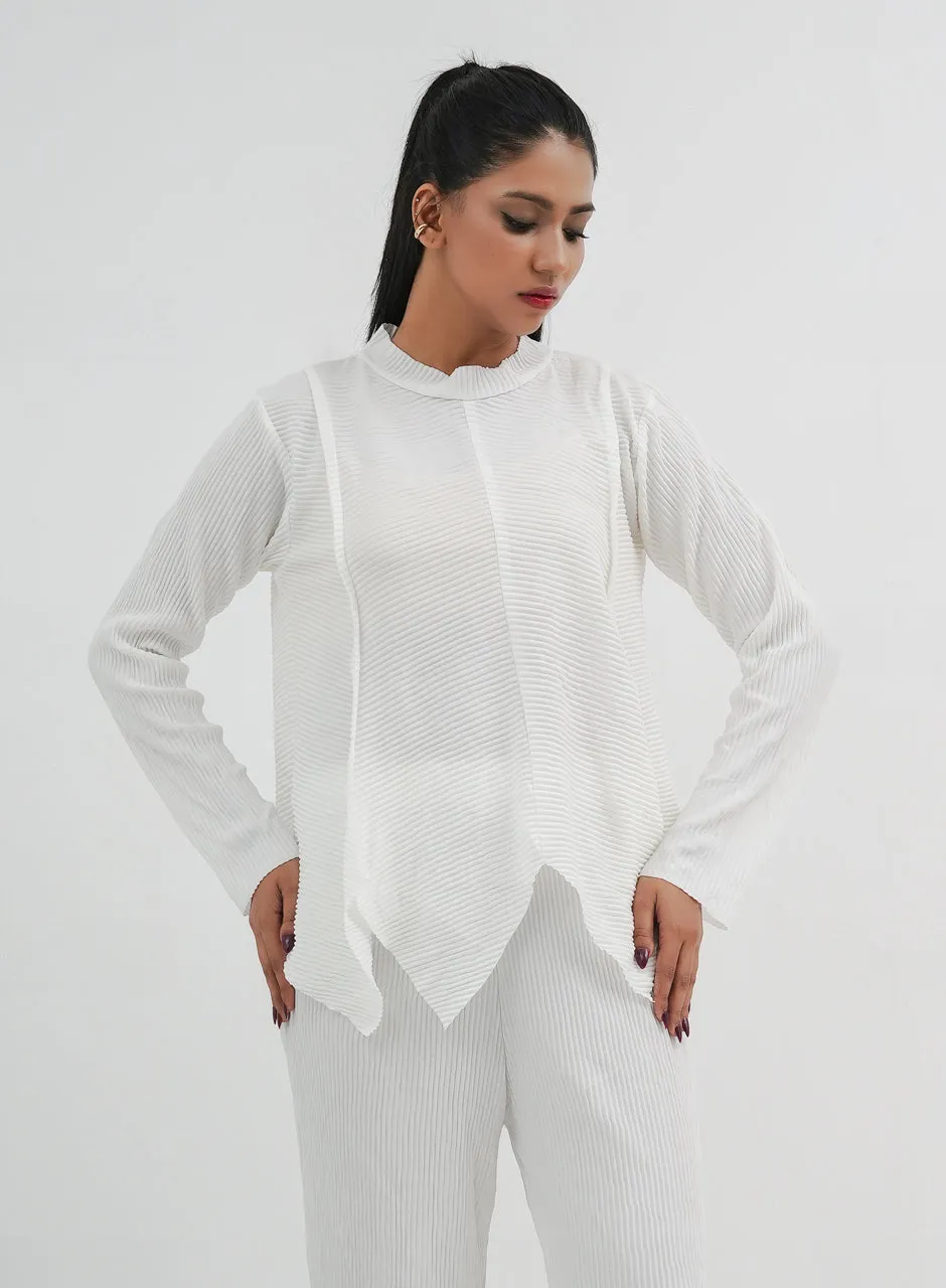 Crinkle Co-ord - White