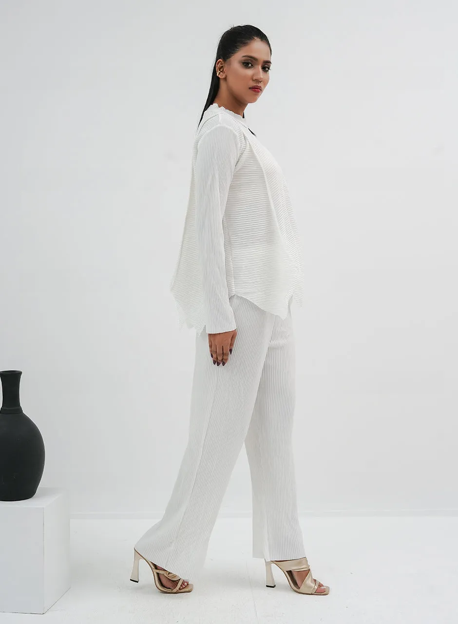 Crinkle Co-ord - White