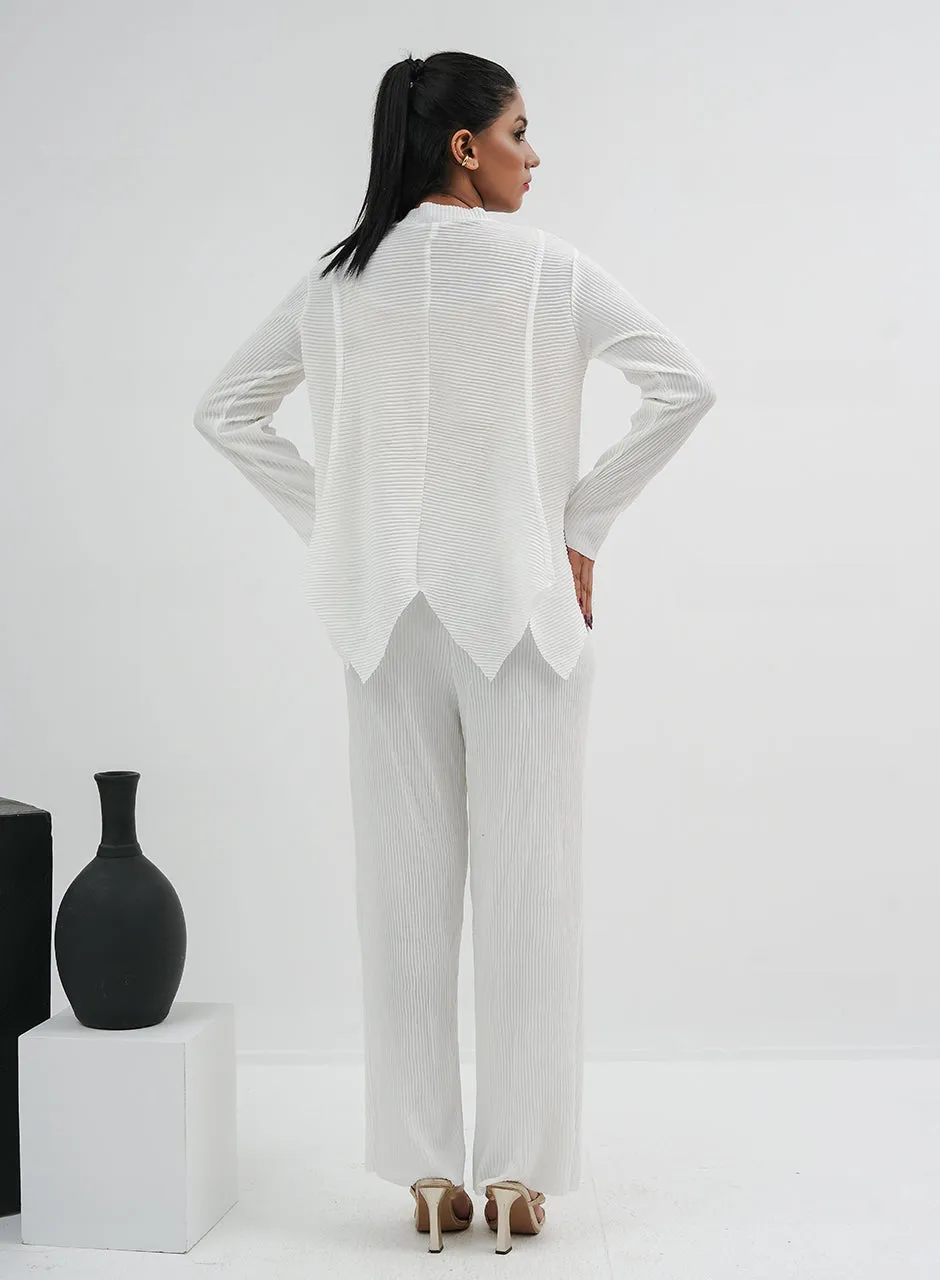 Crinkle Co-ord - White