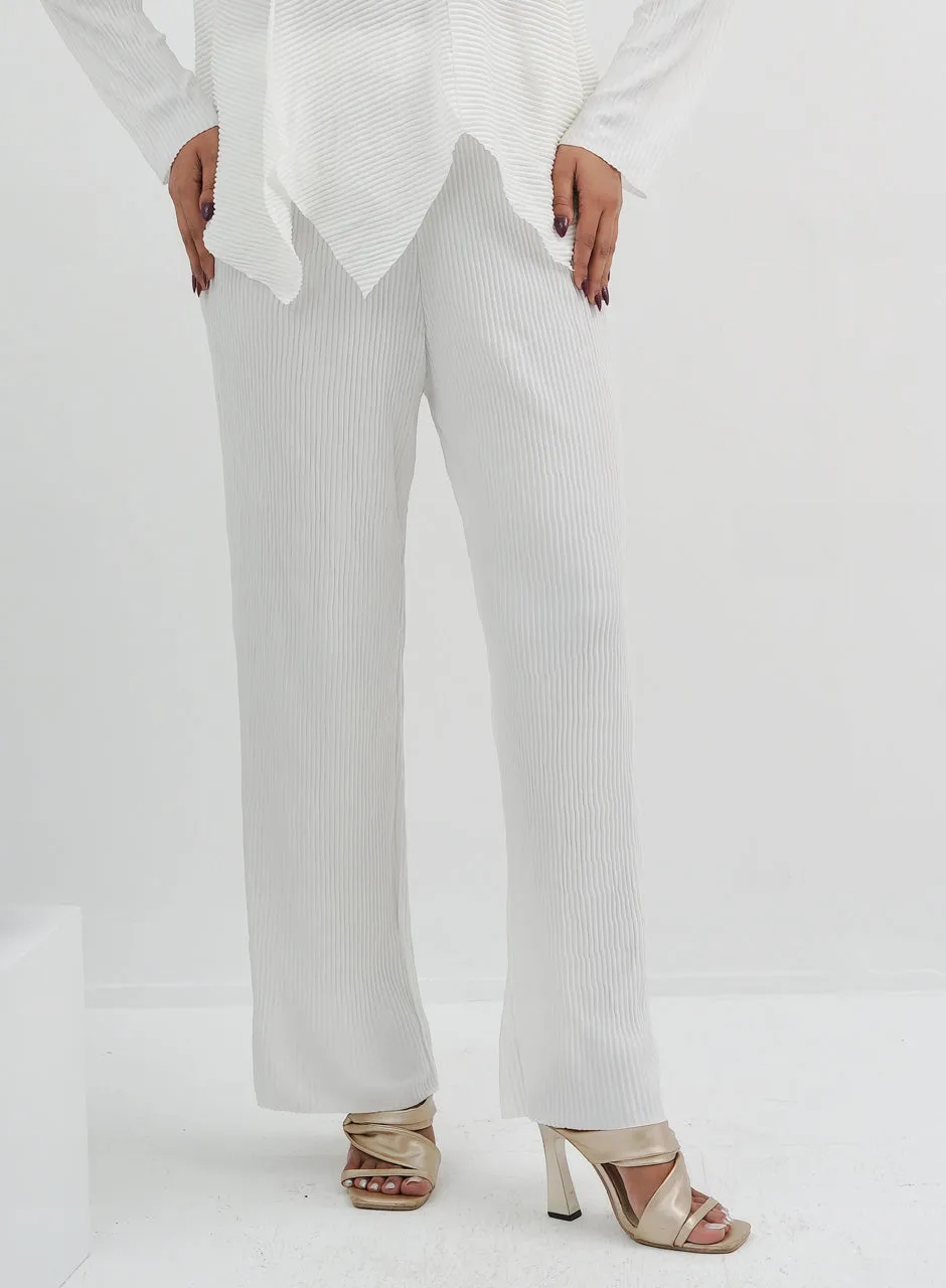Crinkle Co-ord - White