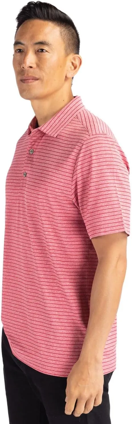 Cutter & Buck Forge Eco Heather Stripe Stretch Recycled Mens Polo
