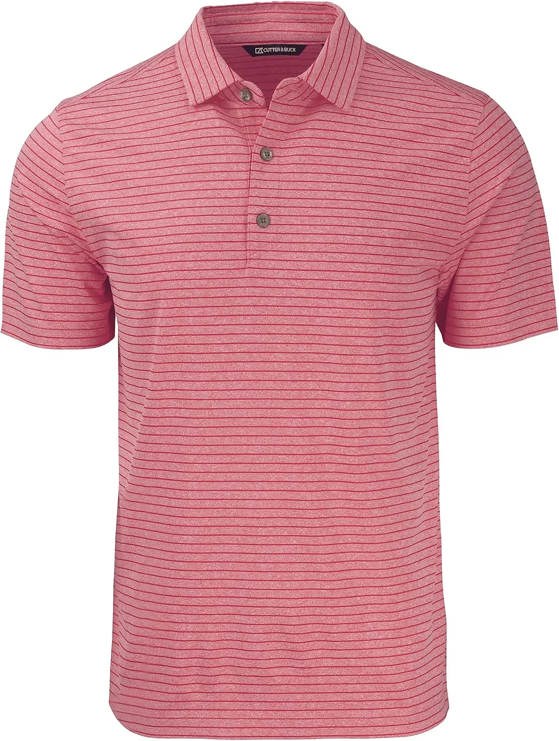 Cutter & Buck Forge Eco Heather Stripe Stretch Recycled Mens Polo