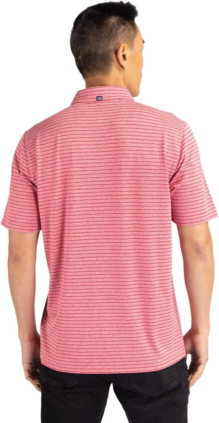 Cutter & Buck Forge Eco Heather Stripe Stretch Recycled Mens Polo