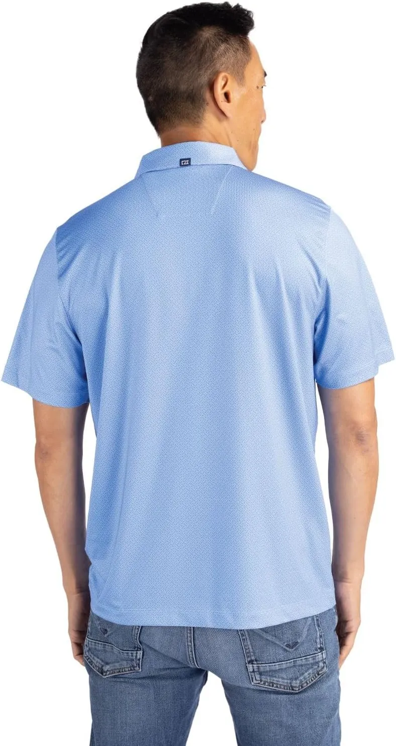 Cutter & Buck Pike Eco Tonal Geo Print Stretch Recycled Mens Polo