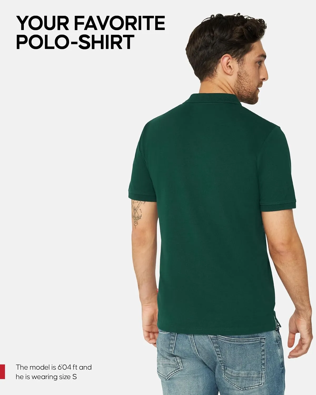 DANISH ENDURANCE Men's Polo Shirt, Organic Cotton, Short Sleeve, Classic, Golf, 1 and 2 Pack