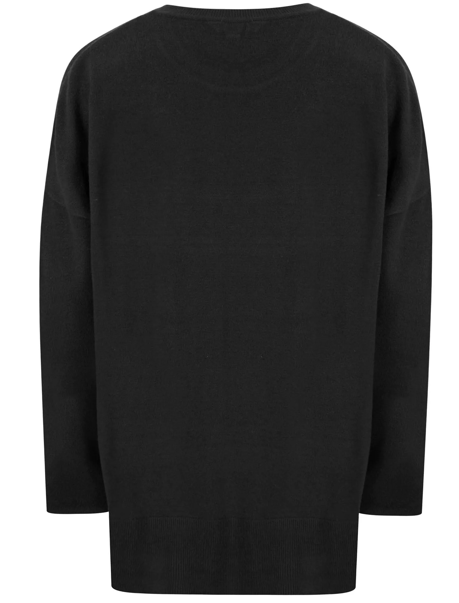 Darcey Love Heart Motif 2 Pc Jersey Knit Top / Pants Lounge Set in Jet Black - Amara Reya