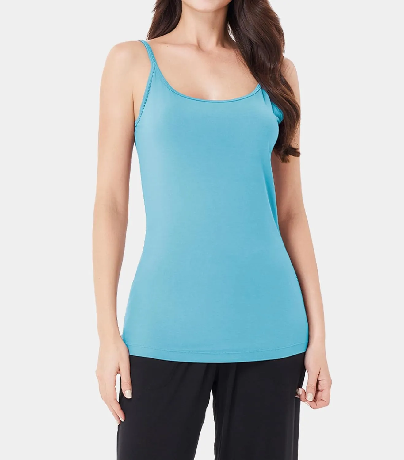 DAVID ARCHY Tank Tops for Women Bamboo Rayon Women's Camisoles Undershirts 3 Pack