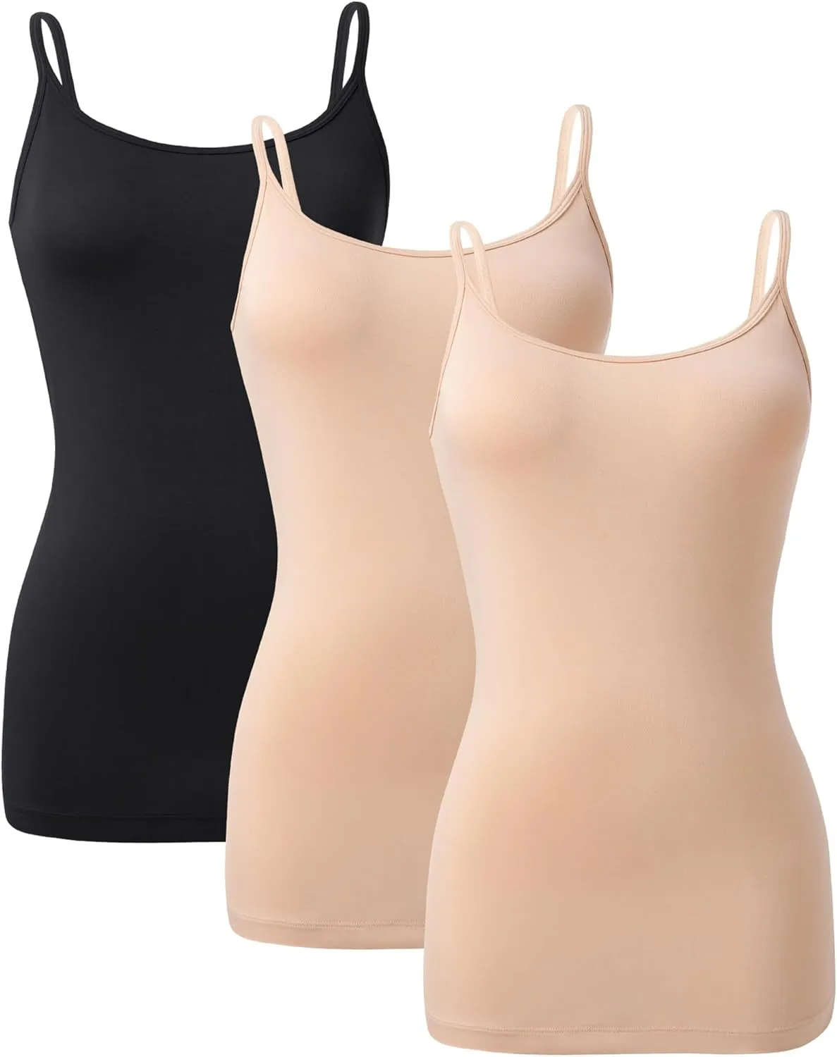 DAVID ARCHY Tank Tops for Women Bamboo Rayon Women's Camisoles Undershirts 3 Pack