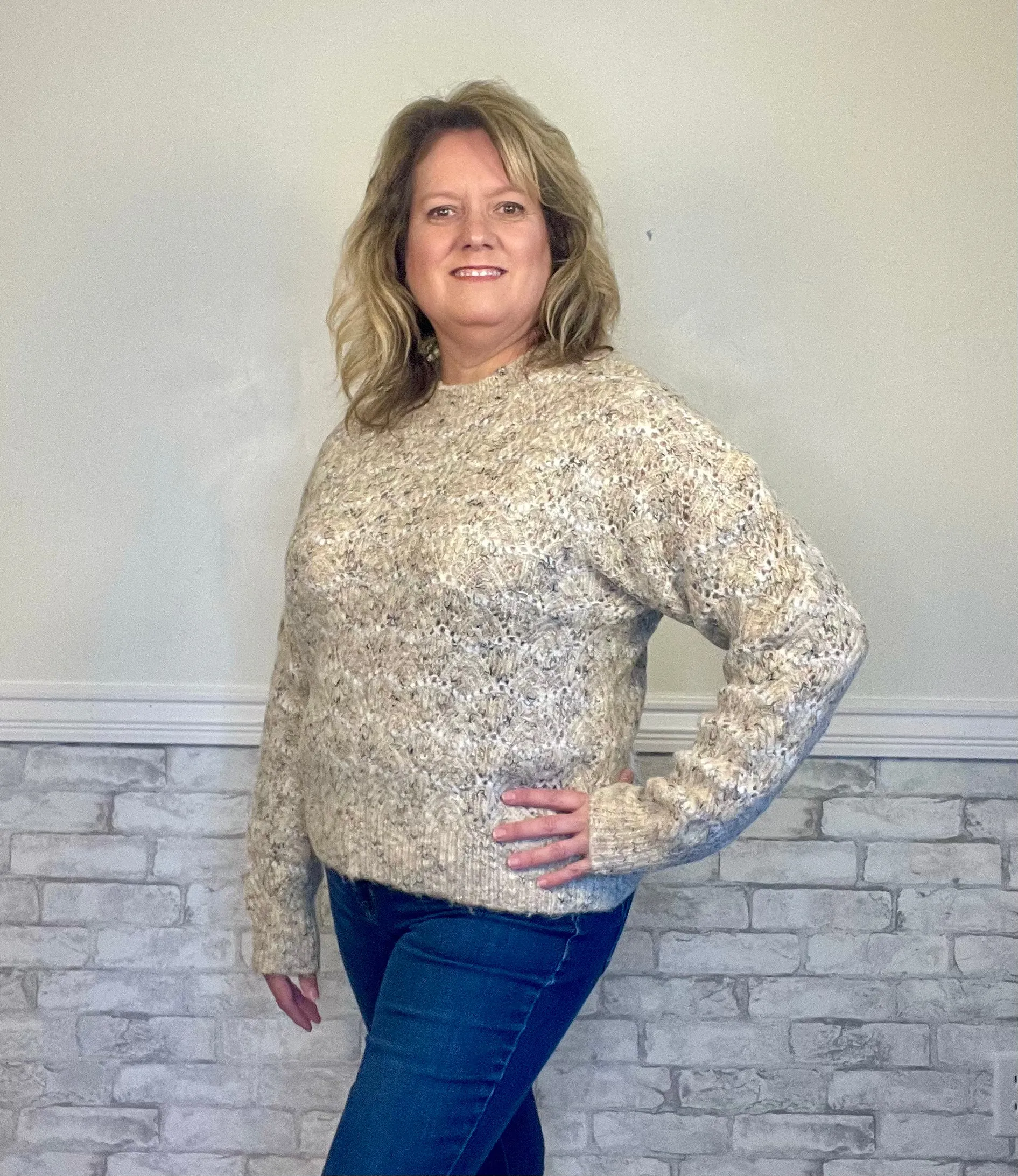 Eco-Chic Oatmeal Sweater