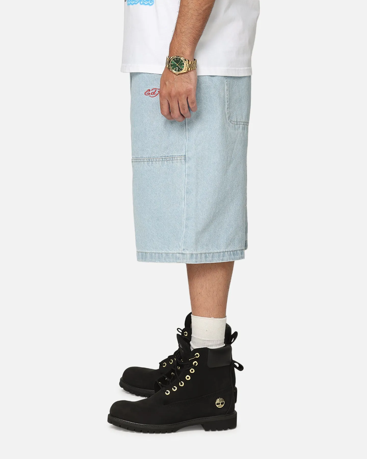 Ed Hardy Dragon Jorts Light Blue