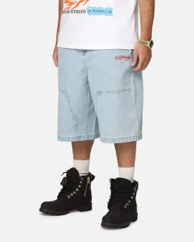 Ed Hardy Dragon Jorts Light Blue