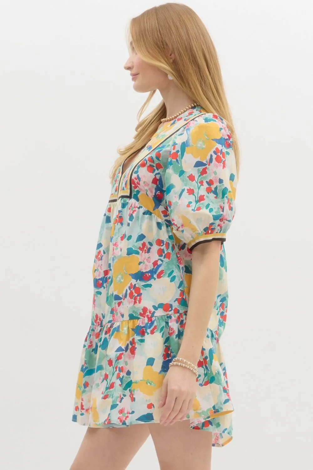 Entro Serina Floral Ruffle Dress