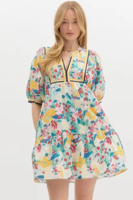 Entro Serina Floral Ruffle Dress