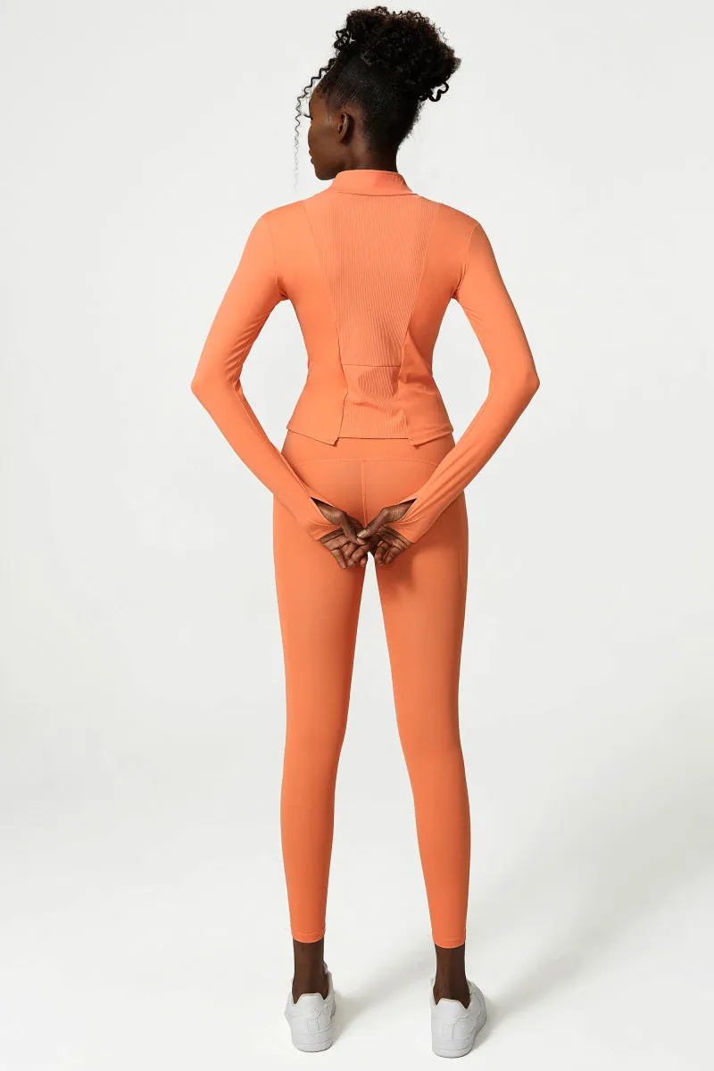 Fall Winter Yoga Wear Suit Women Nude Sense Yoga Clothes Coat Fitness Two Piece Suit