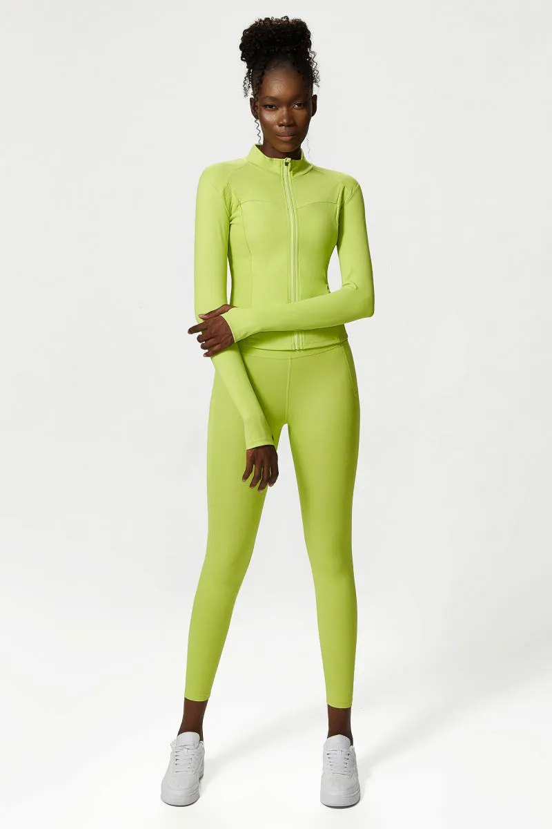 Fall Winter Yoga Wear Suit Women Nude Sense Yoga Clothes Coat Fitness Two Piece Suit