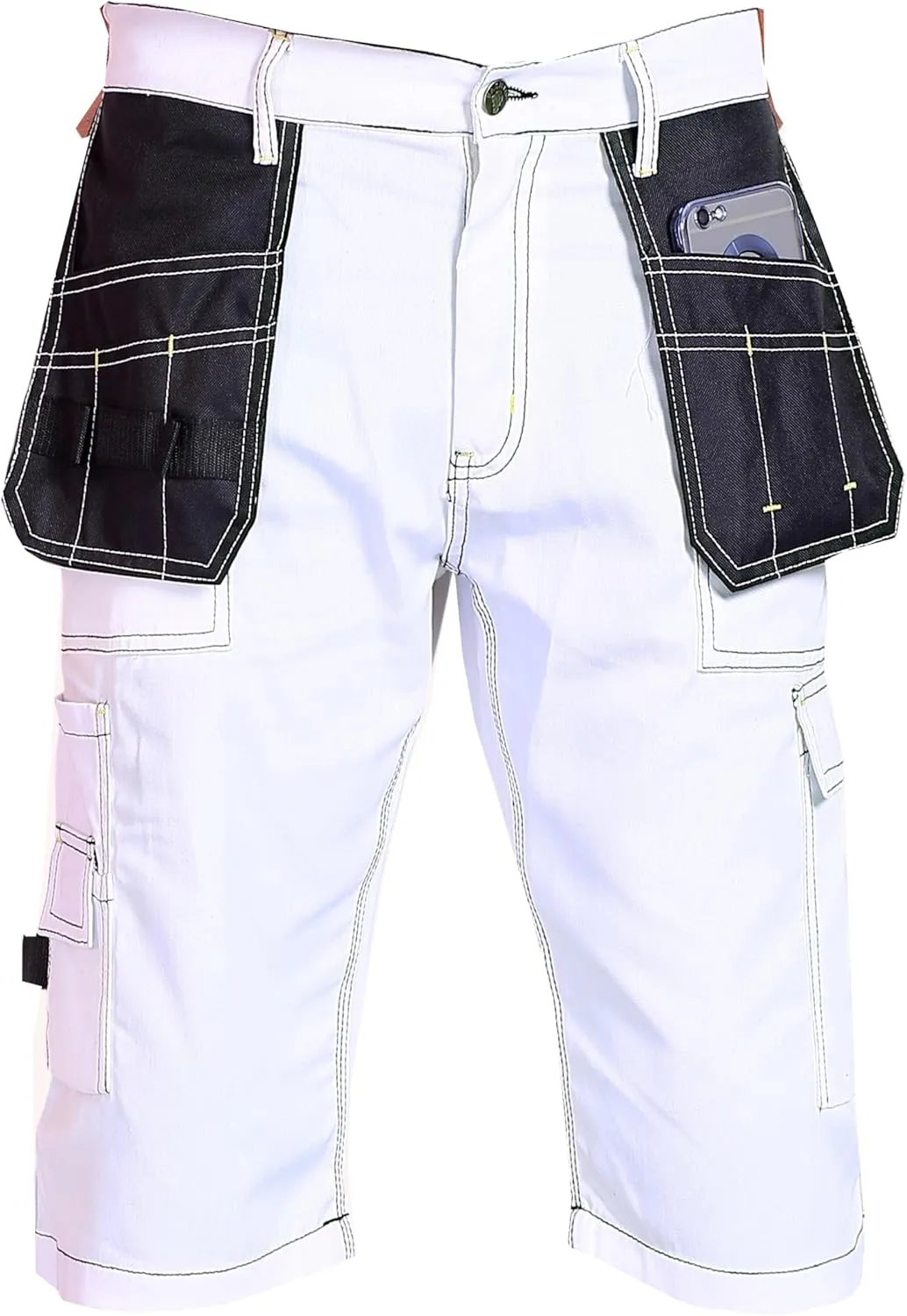 FASHIO FF Mens Holster Pockets Utility Cordura Reinforced Cargo Combat Tactical Workwear Work Shorts