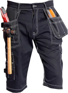 FASHIO FF Mens Holster Pockets Utility Cordura Reinforced Cargo Combat Tactical Workwear Work Shorts