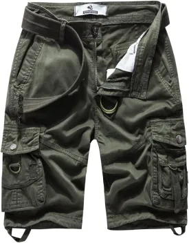 FOURSTEEDS Women's Cotton Relaxed Fit Casual Multi-Pocket Bermuda Cargo Shorts
