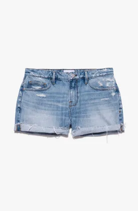 Frame - Le Grand Garcon Short Raw Cuff in Rossum 2Year Destruct