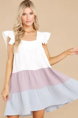 Glowing Days Dusty Blue Multi Dress