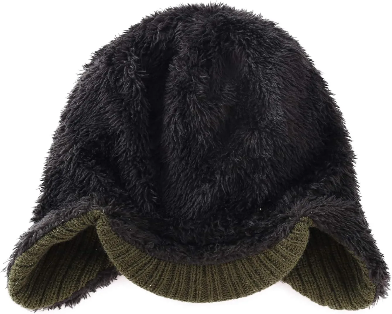 Home Prefer Toddler Boys Girls Fleece Knit Kids Hat Visor Earflaps Winter Hat