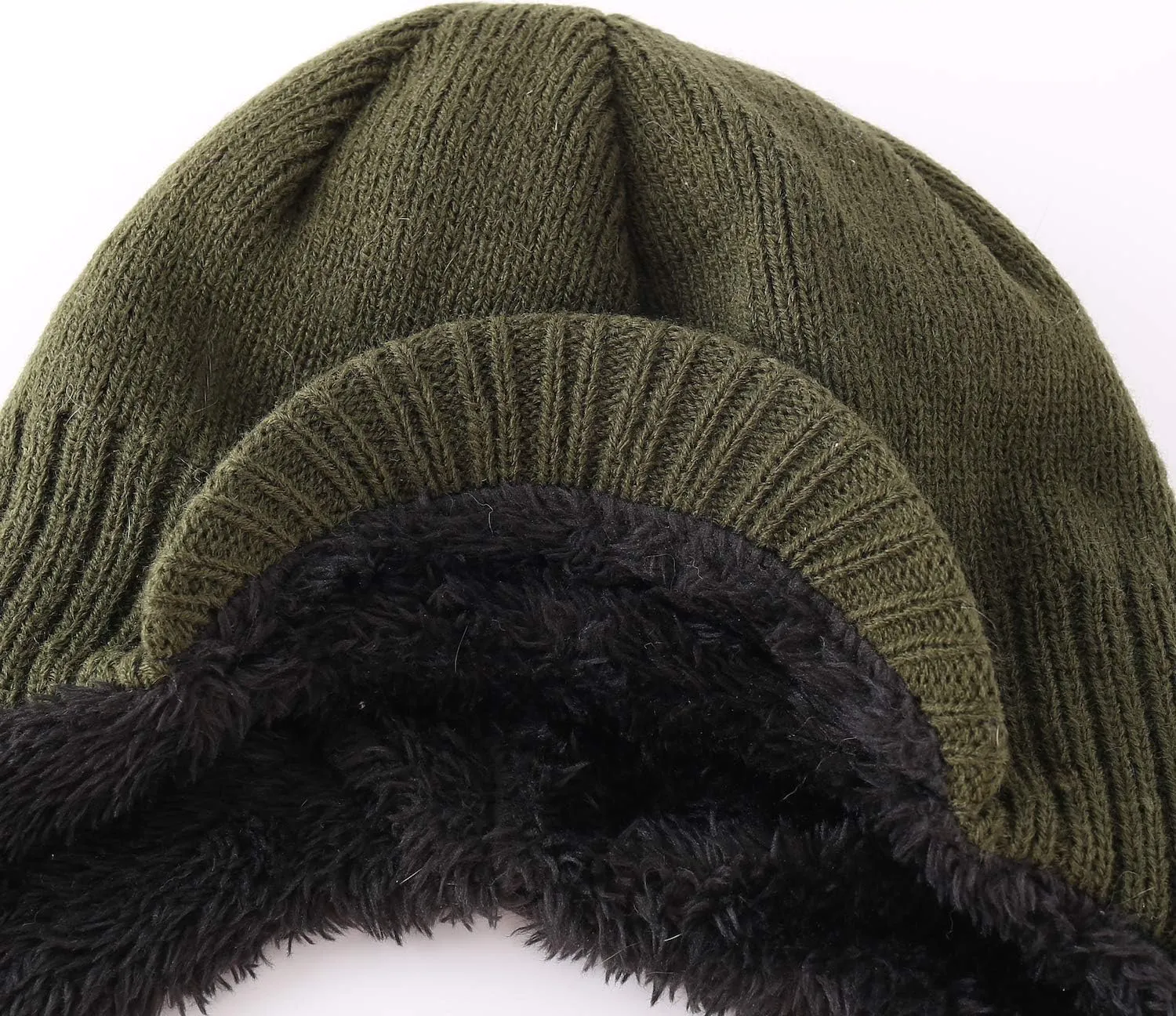 Home Prefer Toddler Boys Girls Fleece Knit Kids Hat Visor Earflaps Winter Hat