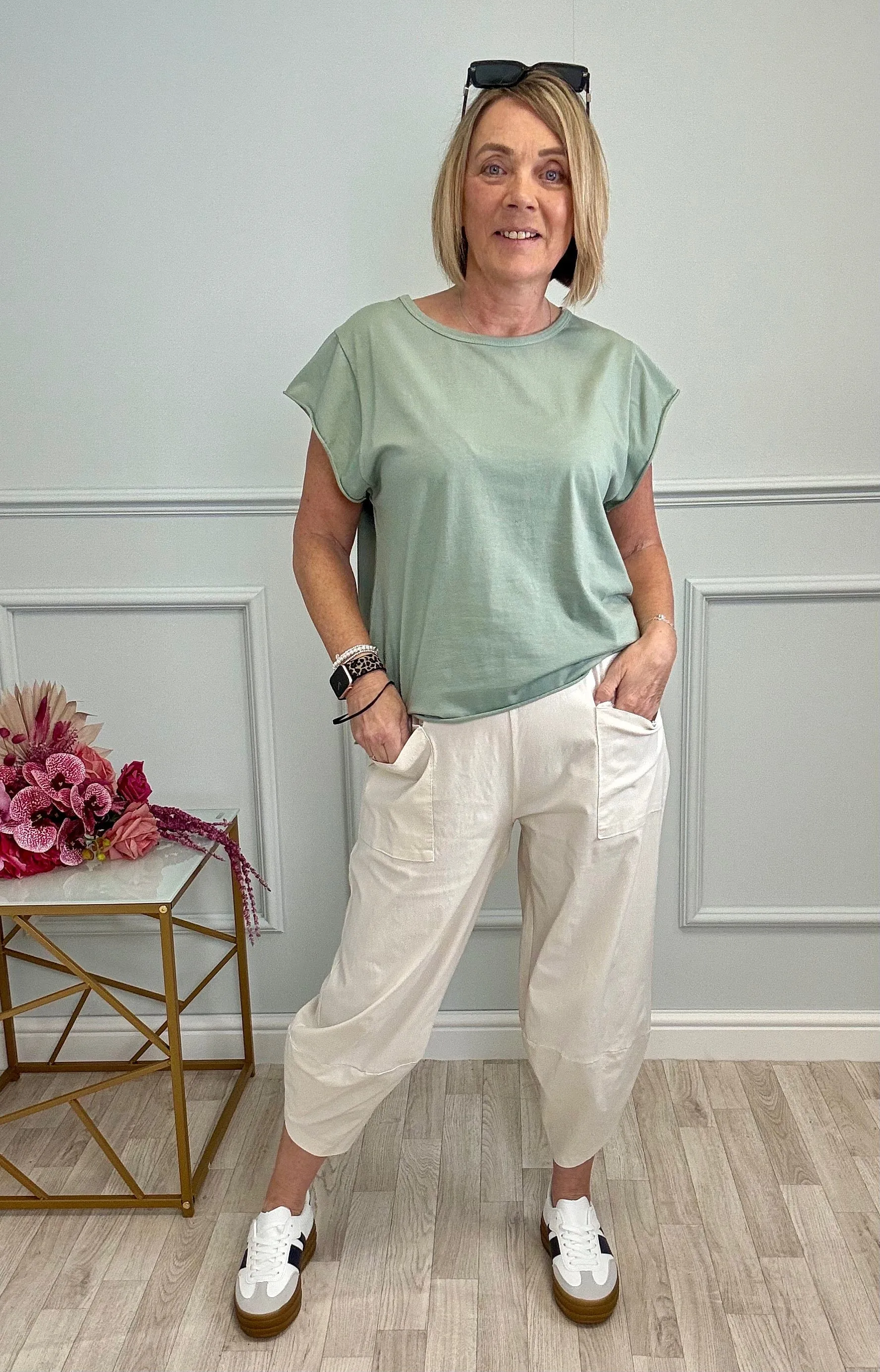 Lauren Cocoon Joggers – Relaxed Fit, Ultra-Comfortable Pants (Sizes 8-20) Sand