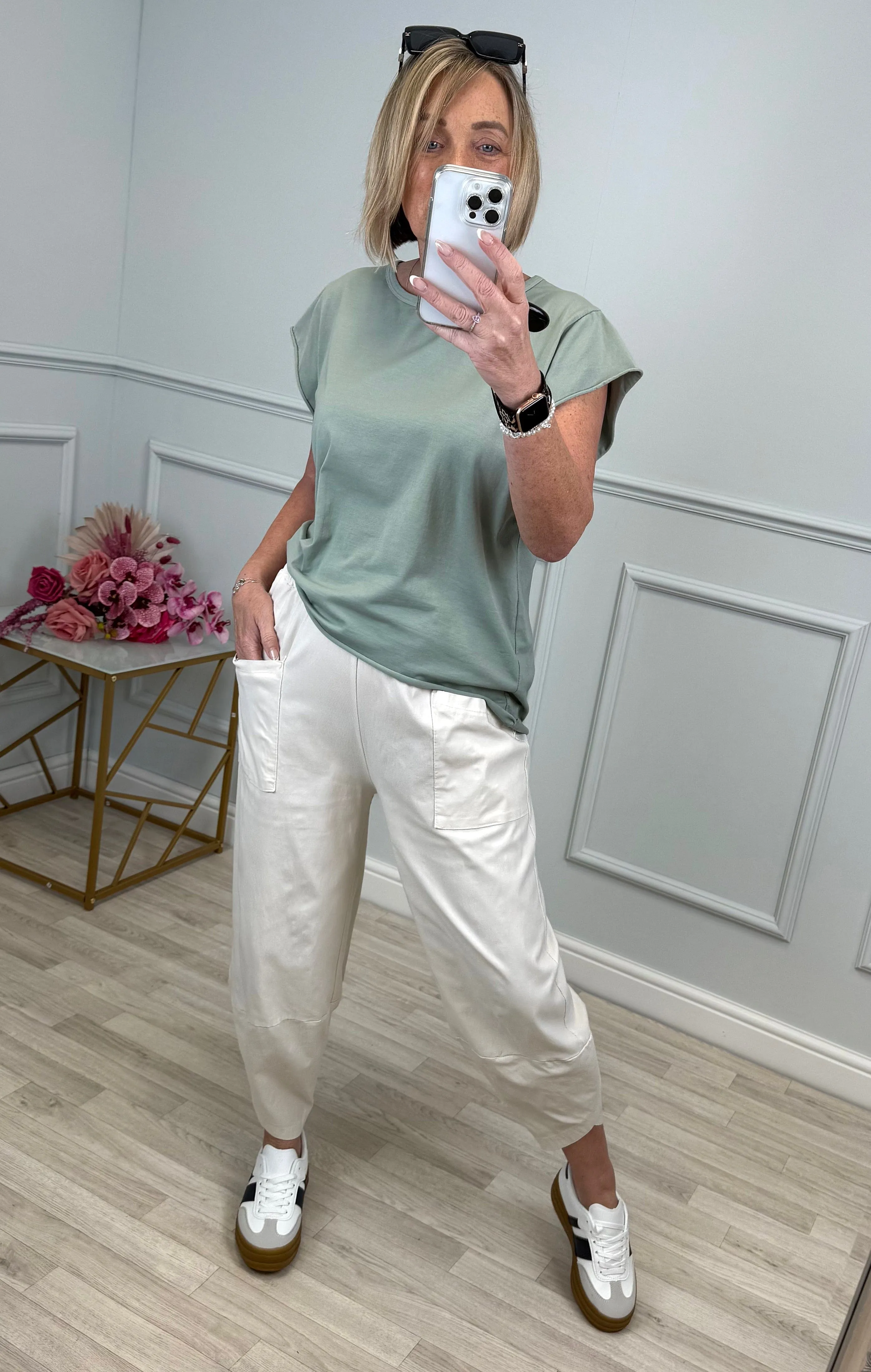 Lauren Cocoon Joggers – Relaxed Fit, Ultra-Comfortable Pants (Sizes 8-20) Sand