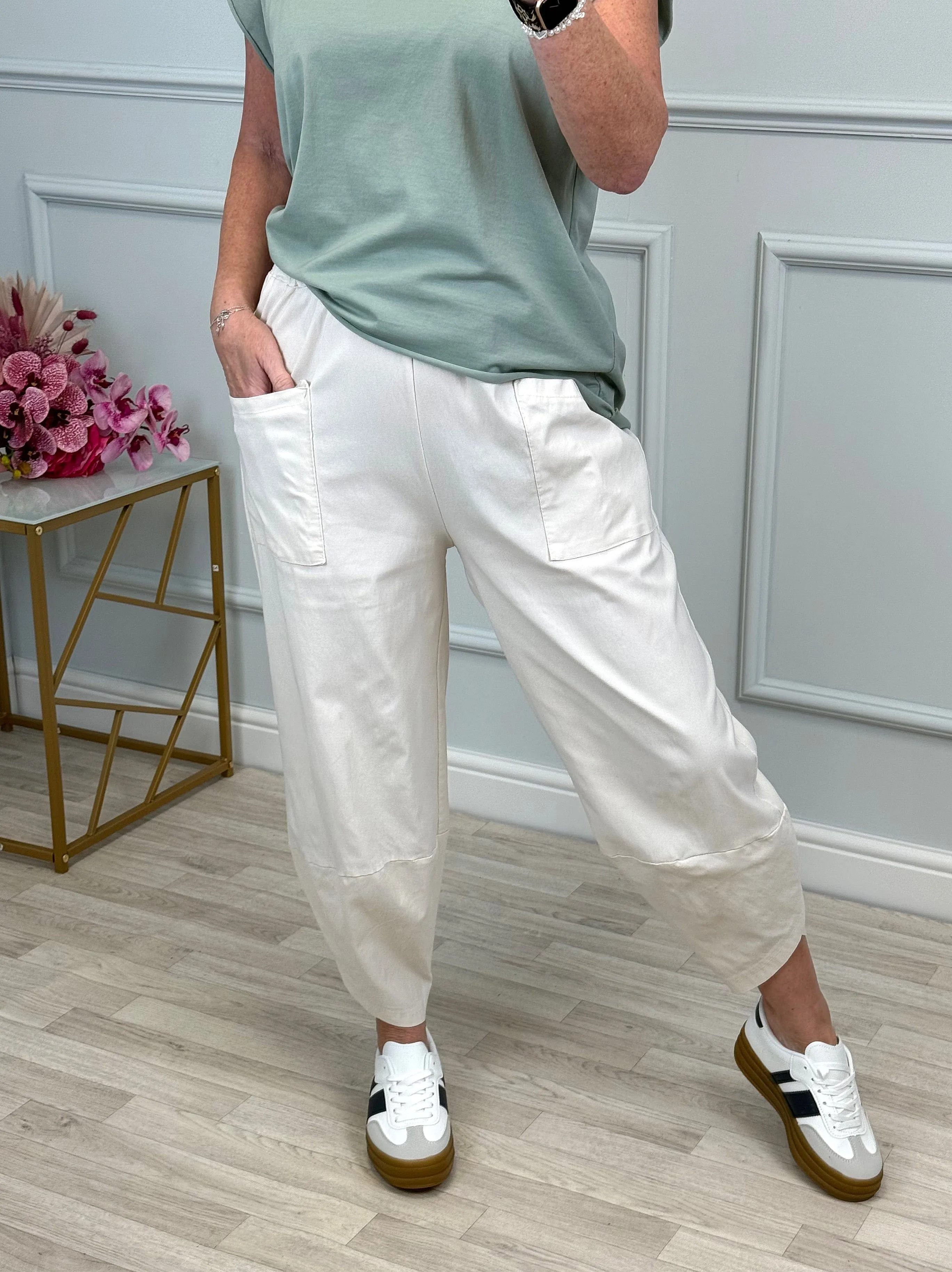 Lauren Cocoon Joggers – Relaxed Fit, Ultra-Comfortable Pants (Sizes 8-20) Sand