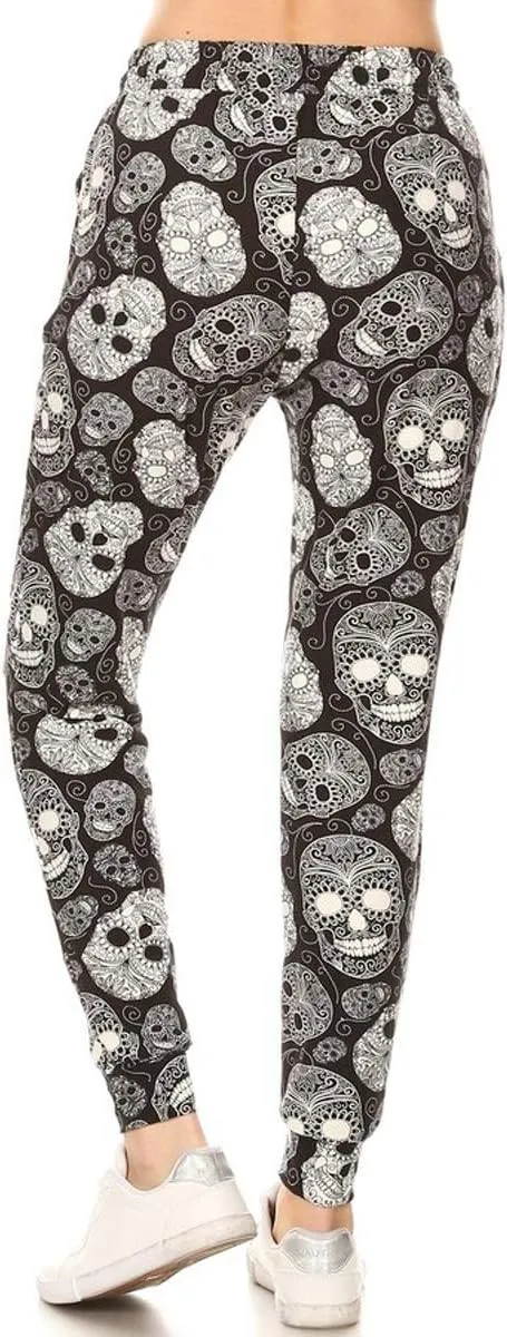 Leggings Depot Premium Women's Joggers Popular Print High Waist Track Pants(S-XL) BAT2