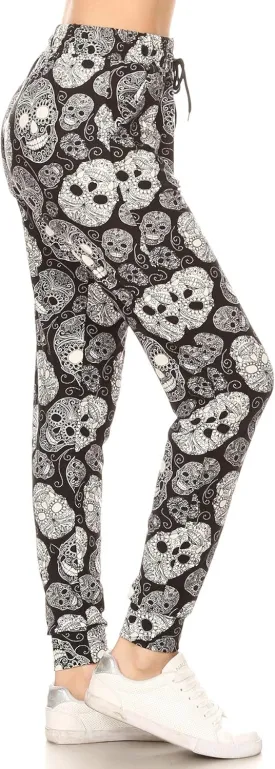 Leggings Depot Premium Women's Joggers Popular Print High Waist Track Pants(S-XL) BAT2