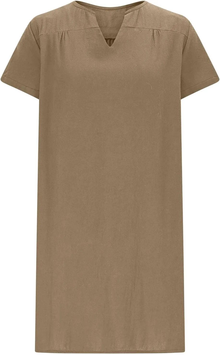 Linen Dresses for Women 2025 Cap Sleeve V Neck Sundress Beach Vacation Mini Dress Cotton Trendy Clothes
