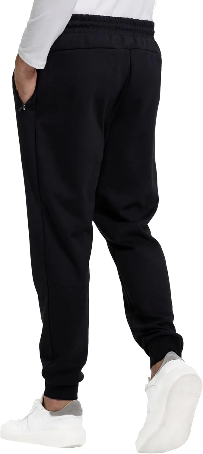 Men's Sweatpants with Zipper Pockets Tapered Fleece Joggers for Men Athletic Track Pants for Workout Jogging Running