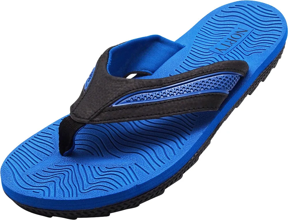Norty Men's Summer Comfort Casual Thong Flat Flip Flops Sandals Slipper Shoes