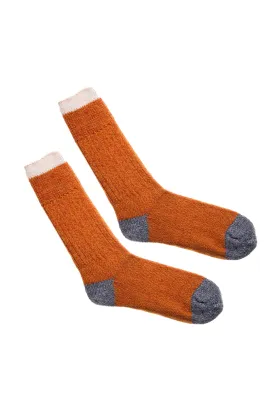 Pata Paca Socks - Melange Orange   Grey