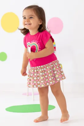 "Alanna" Fuchsia Retro Floral Dress