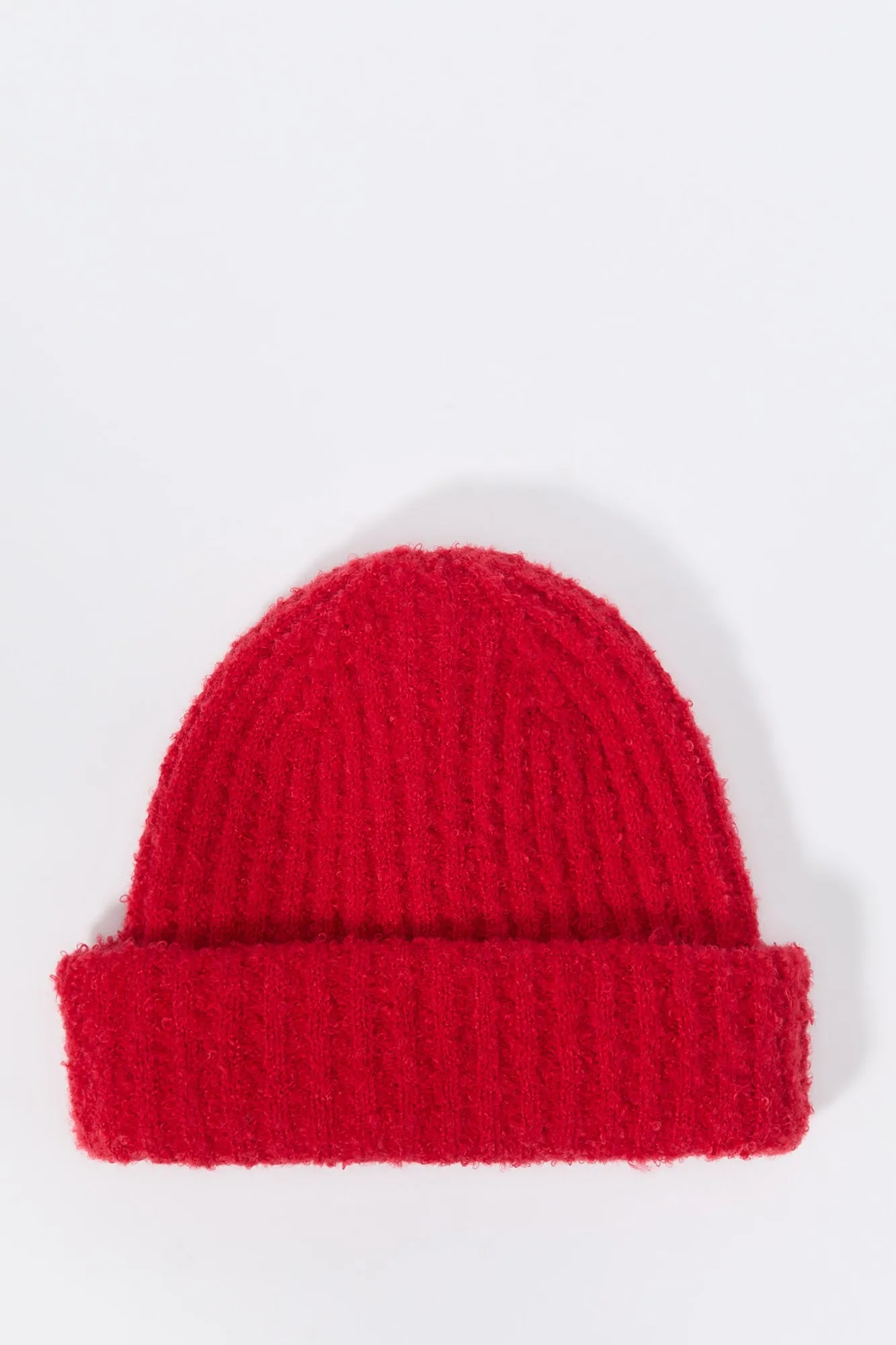 Ribbed Fuzzy Knit Beanie