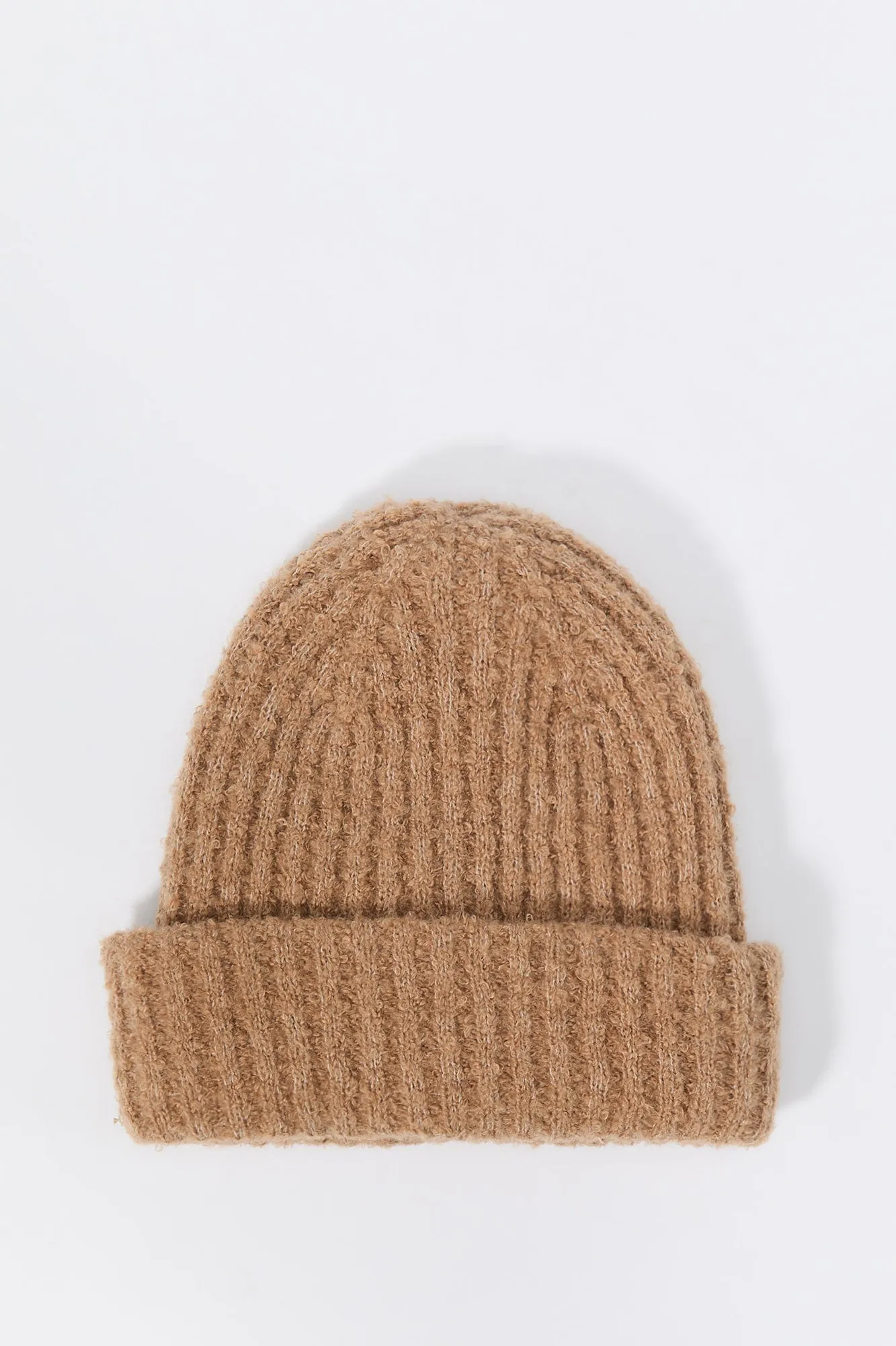 Ribbed Fuzzy Knit Beanie