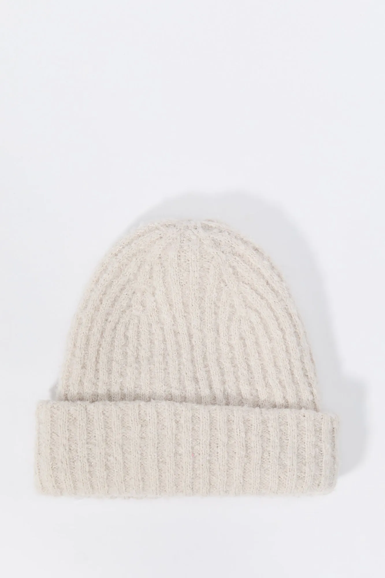 Ribbed Fuzzy Knit Beanie