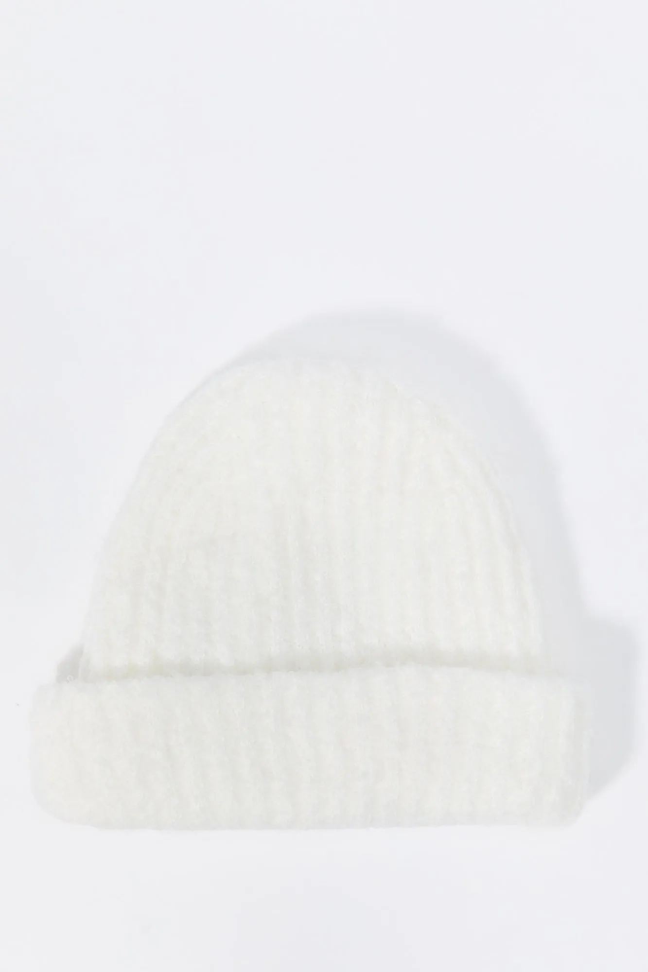 Ribbed Fuzzy Knit Beanie
