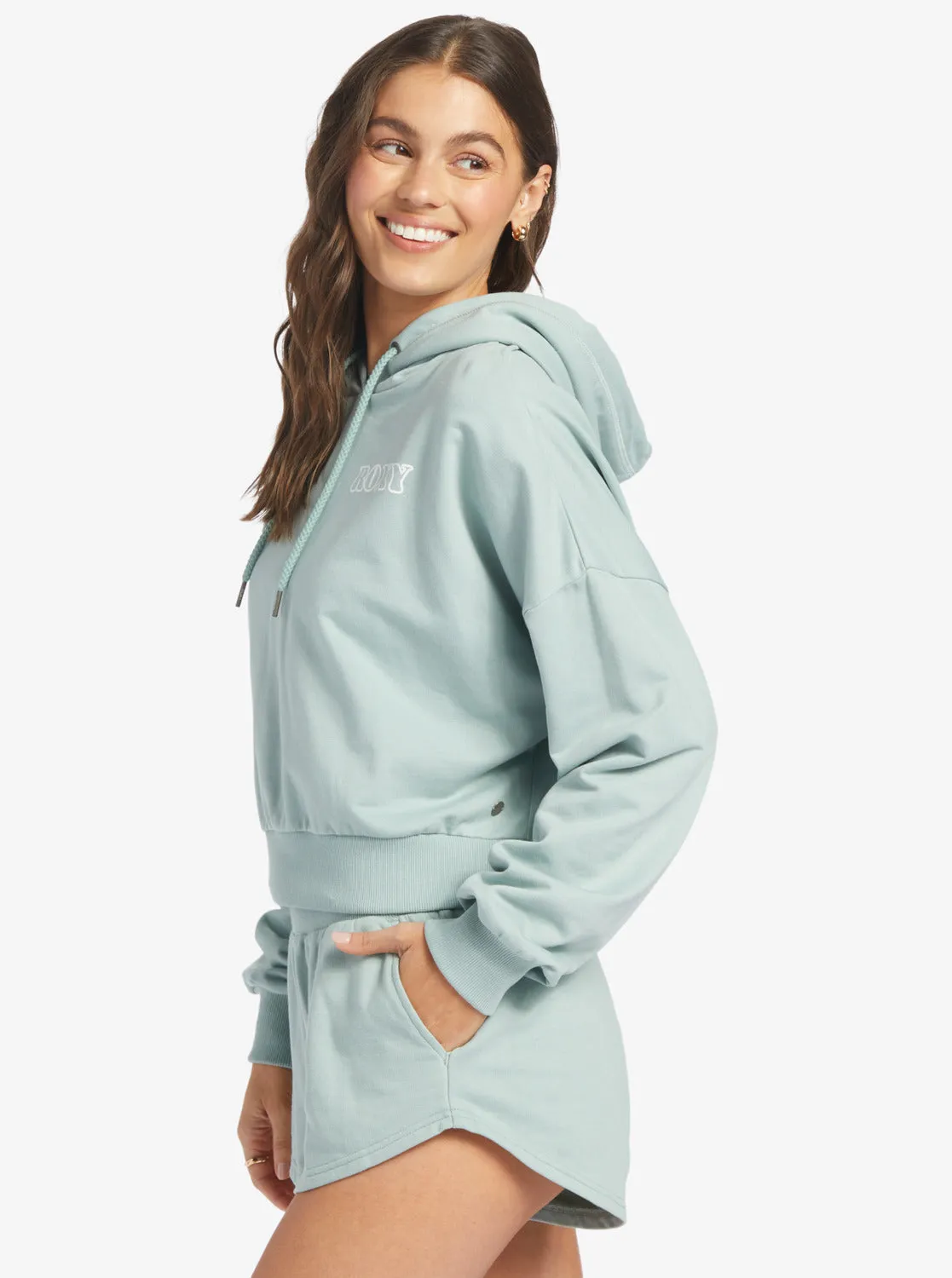 Roxy Onshore A Hooded Sweatshirt-Blue Surf