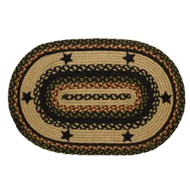 Tartan Star Braided Rug 20” x 30” Oval