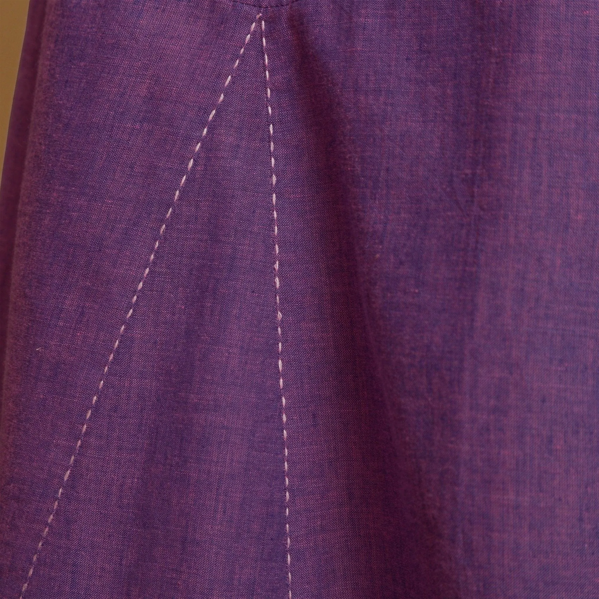 Violet Handspun Cotton Elasticated Midi Camisole Dress