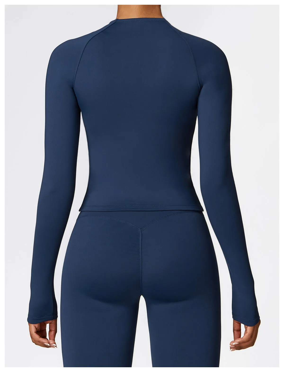 Winter Warm Fleece Lined Long Sleeved Yoga Jacket Outdoor Running Fitness Top Tight Sports Jacket